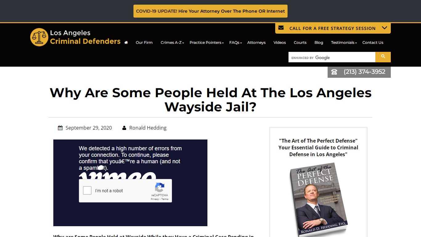 Why Are Some People Held at the Los Angeles Wayside Jail?